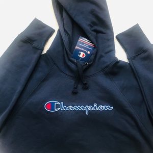 champion hoodie navy blue womens